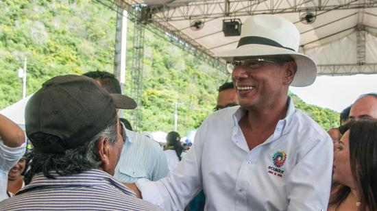 El entonces vicepresidente Jorge Glas en Montecristi, el 16 de abril de 2016.