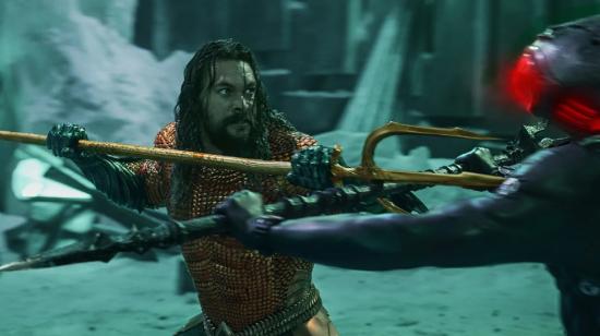 Jason Momoa, en una escena de 'Aquaman y el reino perdido'.