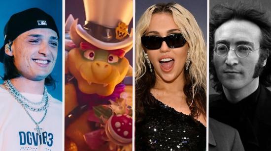 Peso Pluma, Bowser, Miley Cyrus y John Lennon.