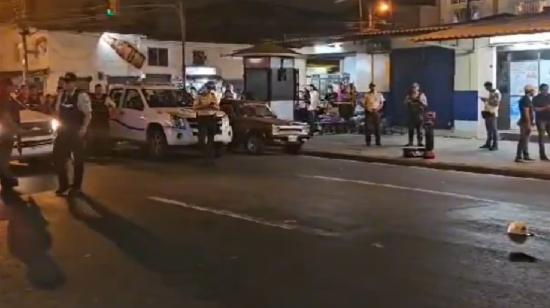 Sitio en donde la Policía abatió a un antisocial en Guayaquil el 26 de diciembre de 2023.