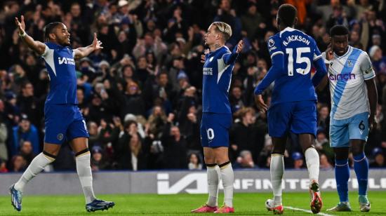 Mijailo Mudryk celebra su gol ante el Crystal Palace, el 27 de diciembre de 2023.