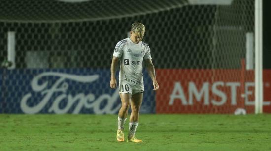 Yeferson Soteldo, en un partido con Santos, el 20 de abril de 2021.