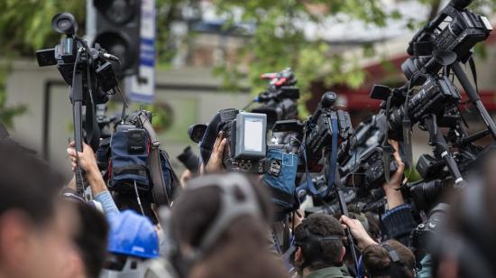 Imagen referencial. Cámaras de medios de comunicación.