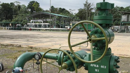 Producción petrolera en un campo de Petroecuador, el 12 de diciembre de 2023.