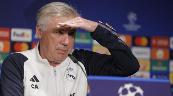 Carlo Ancelotti durante una rueda de prensa, el 11 de diciembre de 2023.