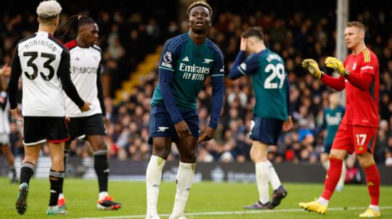 Bukayo Saka, del Arsenal, durante el partido de este 31 de diciembre de 2023 frente al Fulham.