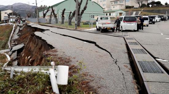 Daños en la ciudad de Wajima, Ishikawa tras el terremoto de 7.5 grados. Japón, 1 de enero de 2024