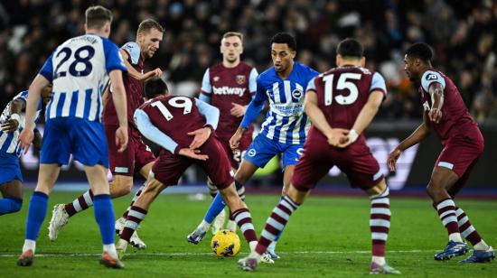 Joao Pedro, del Brighton, durante el partido frente al West Ham este 2 de enero de 2024.