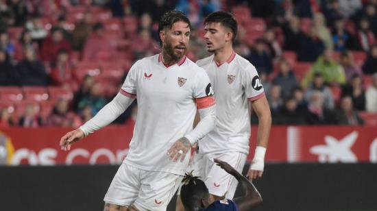 Sergio Ramos durante el partido de la liga española entre el Sevilla y el Athletic Club de Bilbao en el Ramón Estadio Sánchez Pizjuán de Sevilla, el 4 de enero de 2024.