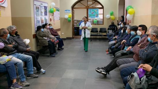 Actividad por el Día del Jubilado, en el Hospital del Día Central Quito, del IESS, 18 de julio de 2023. 