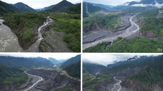 Estudio "Gran erosión fluvial y un pulso de sedimento de 500 millones de toneladas provocado por la falla de una presa de lava, Río Coca, Ecuador", publicado el 4 de febrero de 2024.