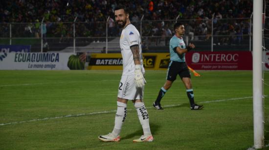 Hernán Galíndez en el partido ante Orense, 3 de diciembre de 2023.