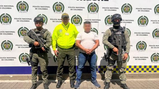 Fotografía oficial de Hader Cuero, alias 'Curva', difundida por la policía de Colombia, el 6 de enero de 2024.