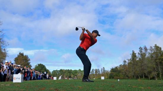 Tiger Woods en el  PNC Championship, 16 de diciembre de 2023.