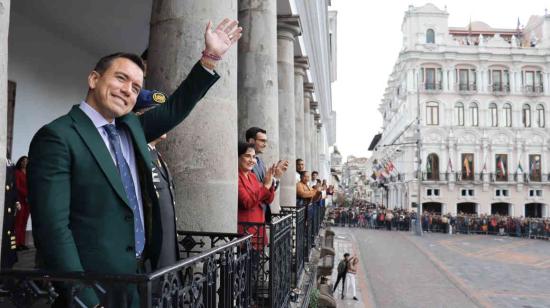 El presidente Daniel Noboa en el Palacio de Carondelet el 19 de diciembre de 2023.