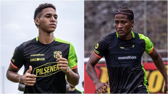 Jandry Gómez y Richard Borja, de 18 y 19 años respectivamente, fueron presentados como refuerzos de Barcelona SC.