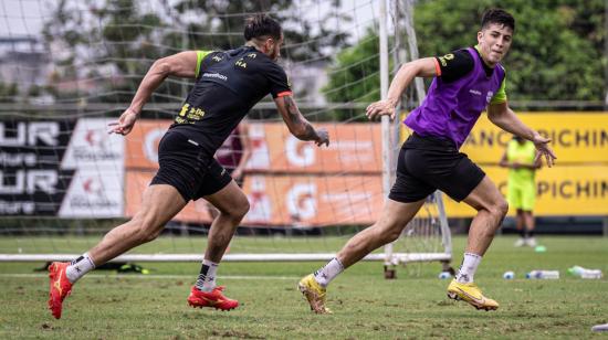 Jugadores de Barcelona SC, durante un entrenamiento el 8 de enero de 2023.