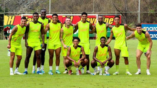 Los jugadores de Barcelona SC durante una de las prácticas de la pretemporada, el 6 de enero de 2024.