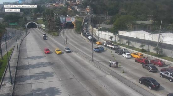 Vista frontal del túnel del cerro Santa Ana, en Guayaquil, en agosto de 2023.