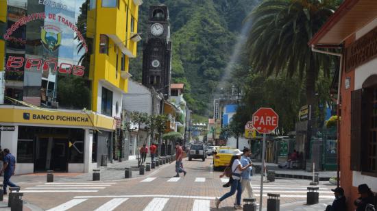 Pocos turistas en Baño de Agua Santa, el 14 de enero de 2024.