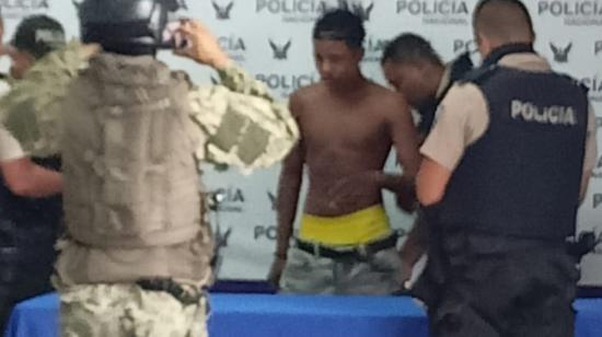 Alias 'Cholo', uno de los detenidos en Guayaquil, y presunto cabecilla de Los Choneros, el 15 de enero de 2024.