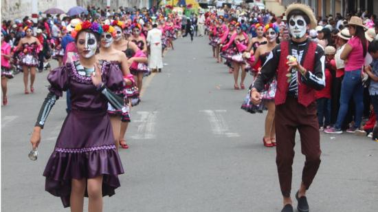 Imagen referencial del Carnaval de Guaranda, antes de la pandemia, en 2020.