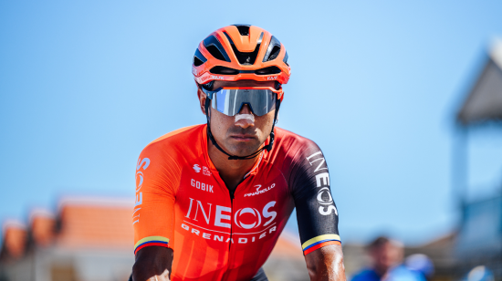 Jhonatan Narváez, en la última etapa del Tour Down Under, en Australia, el 21 de enero de 2024.