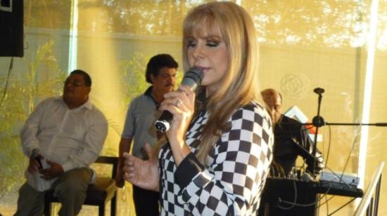 La cantante Silvana Ibarra, durante una presentación en Guayaquil.