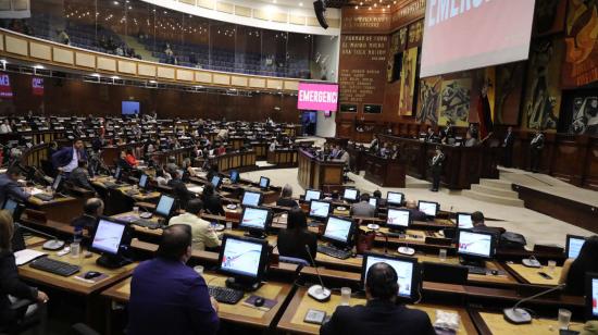 Sesión del pleno de la Asamblea Nacional. Quito, 18 de enero de 2024