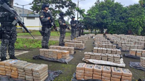 Paquetes de drogas decomisados en Vinces el 21 de enero del 2024.