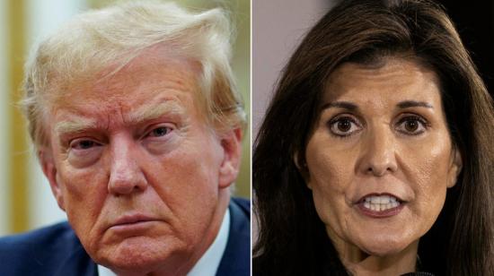 Los contrincantes de las primarias republicanas de EE.UU.: Donald Trump y Nikki Haley. 