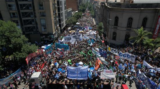 Los sindicatos convocaron a la primera huelga general contra el gobierno de Javier Milei. 24 de enero de 2024