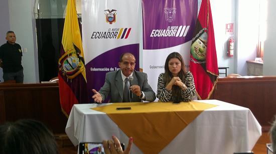 El Gobernador de Tungurahua, Santiago Vargas, fue tajante al asegurar que no darán permisos para eventos masivos en la provincia, el 24 de enero de 2024.