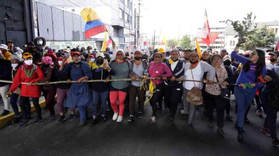 Protestas en Quito encabezadas por la Conaie, 22 de junio de 2022.