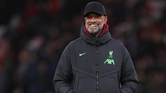 Jurgen Klopp, durante un partido del Liverpool, el 21 de enero de 2024.