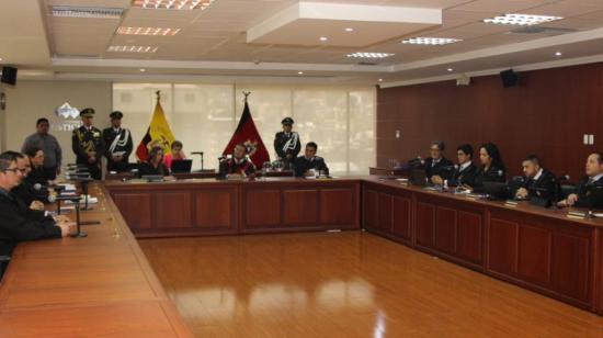 Pleno de la Corte Nacional de Justicia en la elección de su presidente, Quito, el 26 de enero de 2024.