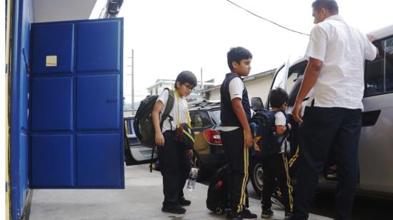 Estudiantes en una institución educativa de Guayaquil, el 24 de enero de 2024. 