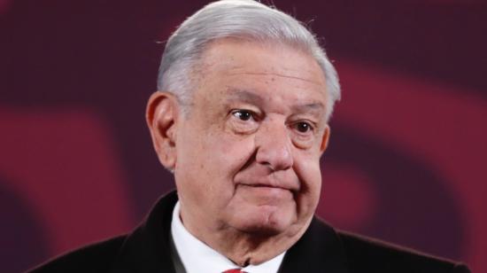 El presidente de México, Andrés Manuel López Obrador, durante una conferencia de prensa, el 30 de enero de 2024. 