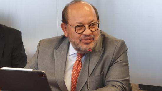 Jorge Muñoz, gerente general del Biess, en comparecencia ante la Comisión del Derecho al Trabajo y la Seguridad Social de la Asamblea, el 24 de enero de 2024. 