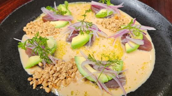 'Tiradito Jipijapa', uno de los platos del menú de Clara.