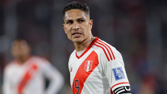 Paolo Guerrero en el partido por Eliminatorias entre Chile y Perú, 12 de octubre de 2023.