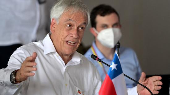 El expresidente de Chile, Sebastián Piñera, durante una conferencia de la Alianza del Pacífico, en Colombia, el 26 de enero de 2022.
