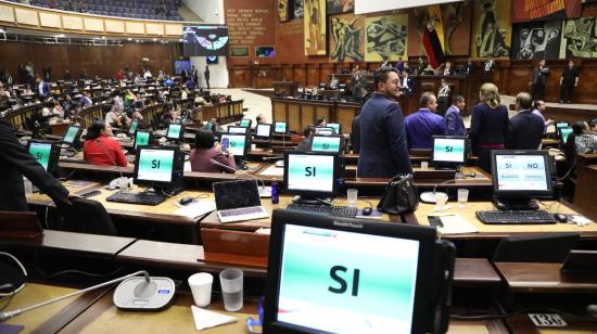 Sesión de la Asamblea Nacional en al que se aprobó el tratado comercial con China, el 7 de febrero de 2024.