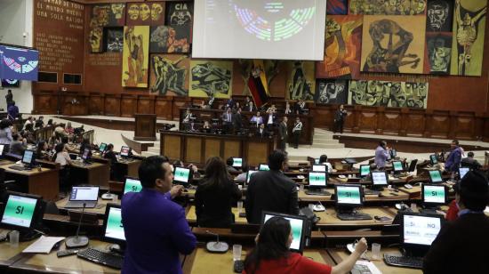 Votación del acuerdo comercial con China en la Asamblea Nacional, el 7 de febrero de 2024. 