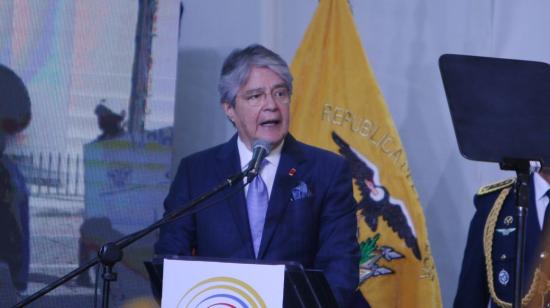 El expresidente de Ecuador, Guillermo Lasso, el 15 de octubre de 2023, en el Consejo Nacional Electoral, en Quito.