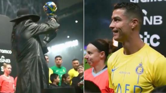 The Undertaker y Cristiano Ronaldo en la final de la Riyadh Season Cup, 8 de febrero de 2024.