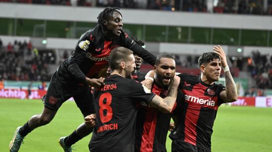 Jonathan Tah, del Leverkusen, celebra el gol de la remontada frente al Stuttgart por la DFB Pokal, el pasado 6 de febrero de 2024.