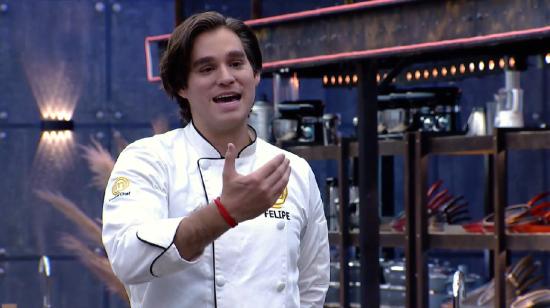 Felipe Carrera, eliminado de MasterChef Celebrity Ecuador.