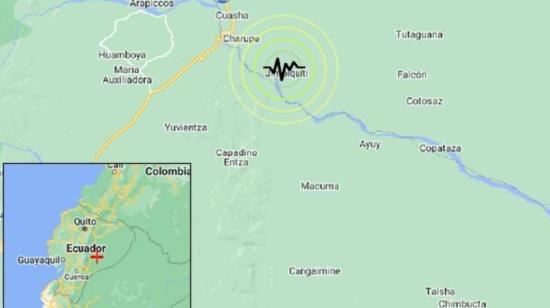 Reporte de un temblor en Macas, Morona Santiago, el 15 de febrero de 2024.