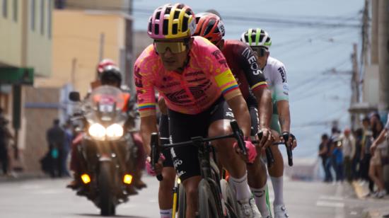 Richard Carapaz durante el Campeonato Nacional de Ciclismo, el 3 de febrero de 2024. 